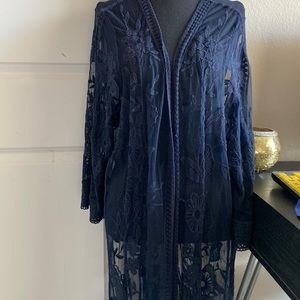 Sheer detailed duster